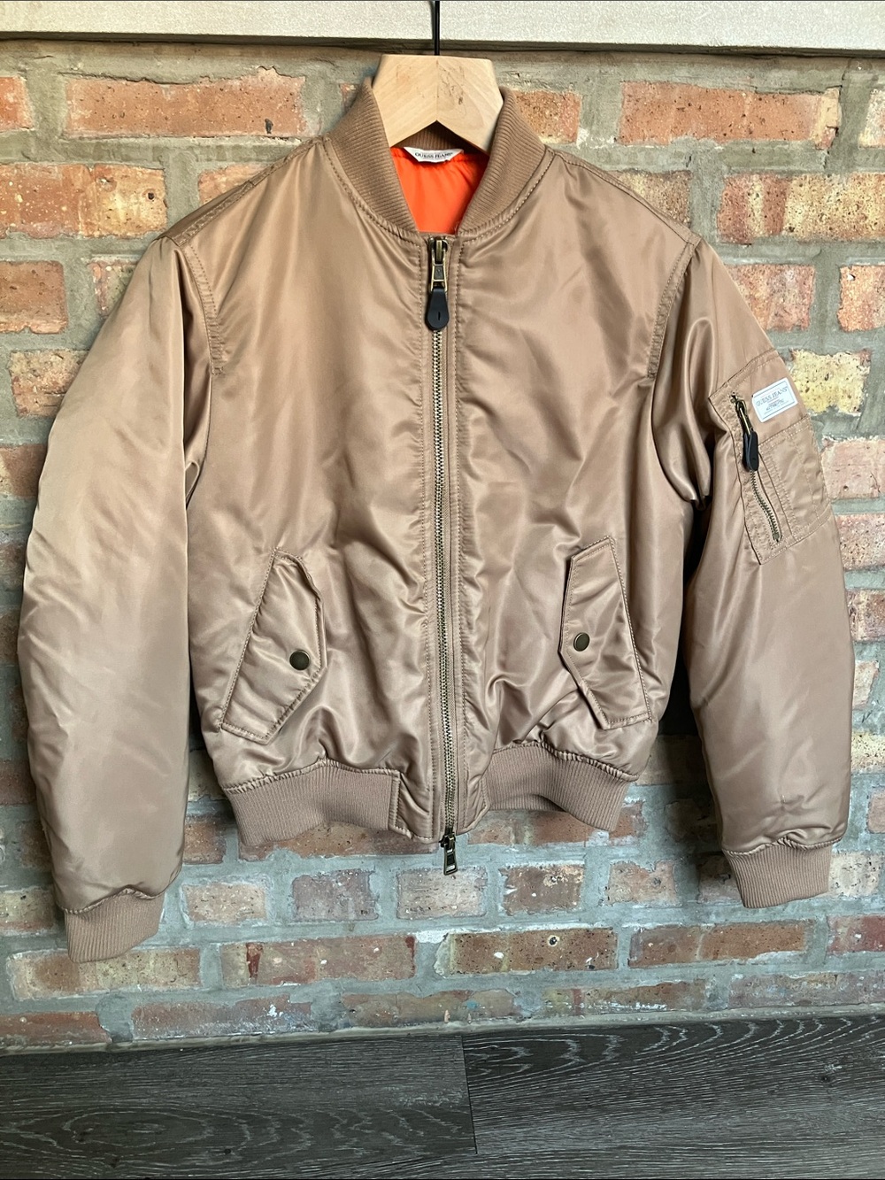 Guess women's satin flight/bomber jacket